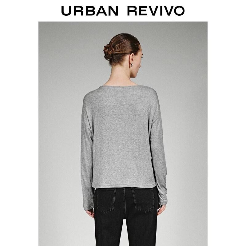 UR 2026 Women's Casual Off-Shoulder Beaded Long Sleeve Top