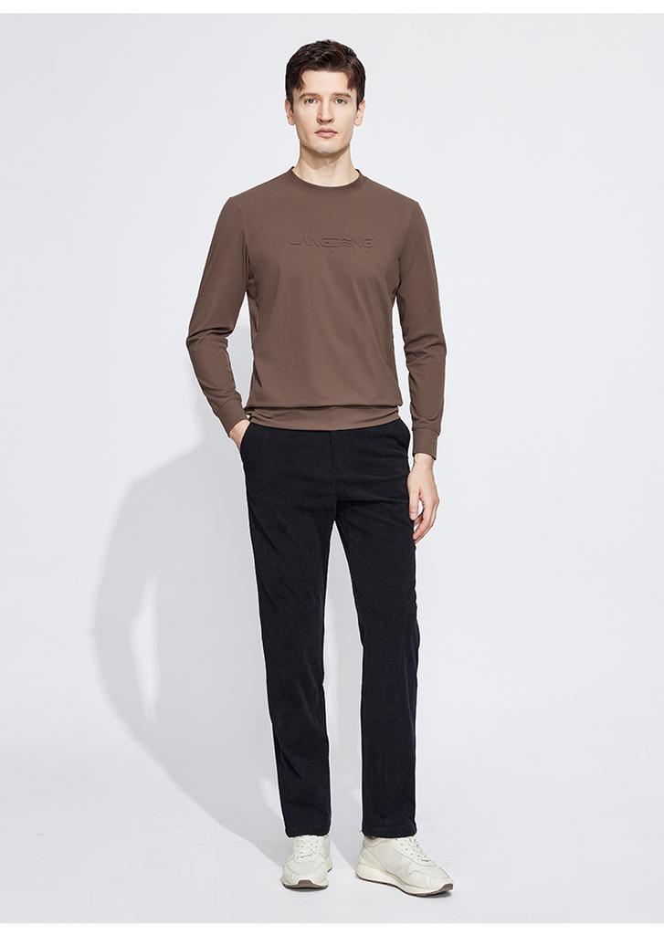 Langdeng Men's Round Neck Hoodie