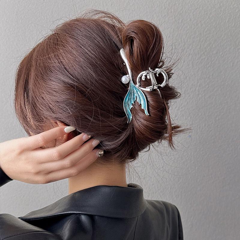 Elegant Tulip & Lily Hair Clip - Large Fairy Claw for Stylish Back-of-Head Design