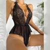 New European and American Cross-border Underwear Lace Cut-out See-through Plus-size Onesies