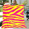 3D Colorful Zebra Pattern Blanket,Flannel Blanket Throw Blanket,Child Warm Blanket for Home Living Room Bedroom Beds Sofa Picnic