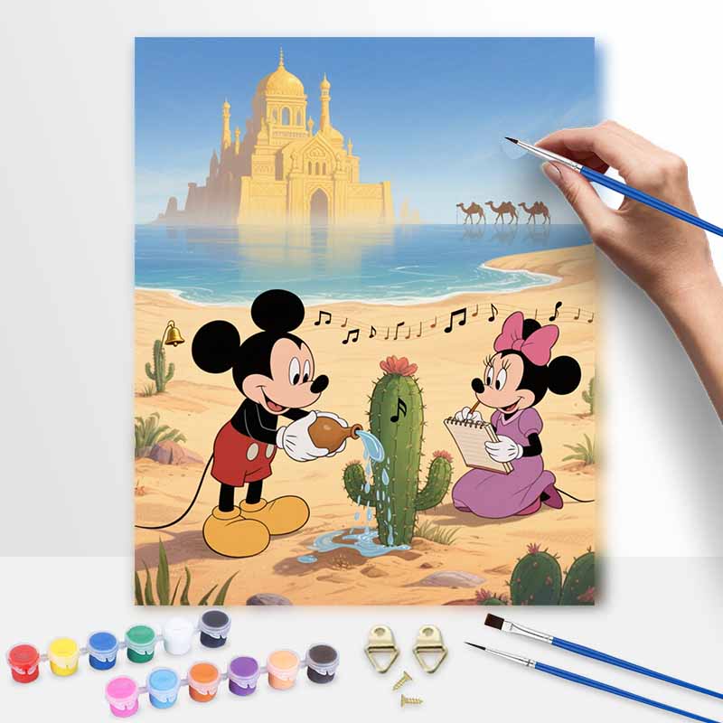 Disney Desert Castle Cactus Digital Oil Painting Art Painting Handmade Diy Home Decorations