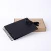 Bow Ribbon A5 Scrapbook DIY Spiral Album Hot Cross Border with Black Cardboard Inserts