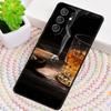 Cigar Whiskey Ice Drink Phone Case for Samsung Galaxy note 10 pro S26 Ultra S23 S24 FE S25 S21 S22 PLUS shockproof Cove