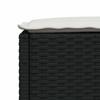 Vidaxl 4-Cz. Garden Lounge Set, Cushions, Black PE Rattan