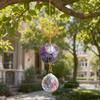 Crystal Sun Catchers for Windows, Colorful Healing Light Crystal Suncatcher, Prism Crystal Hanging Pendant with Chains, Gold-Plated Wind Chimes,