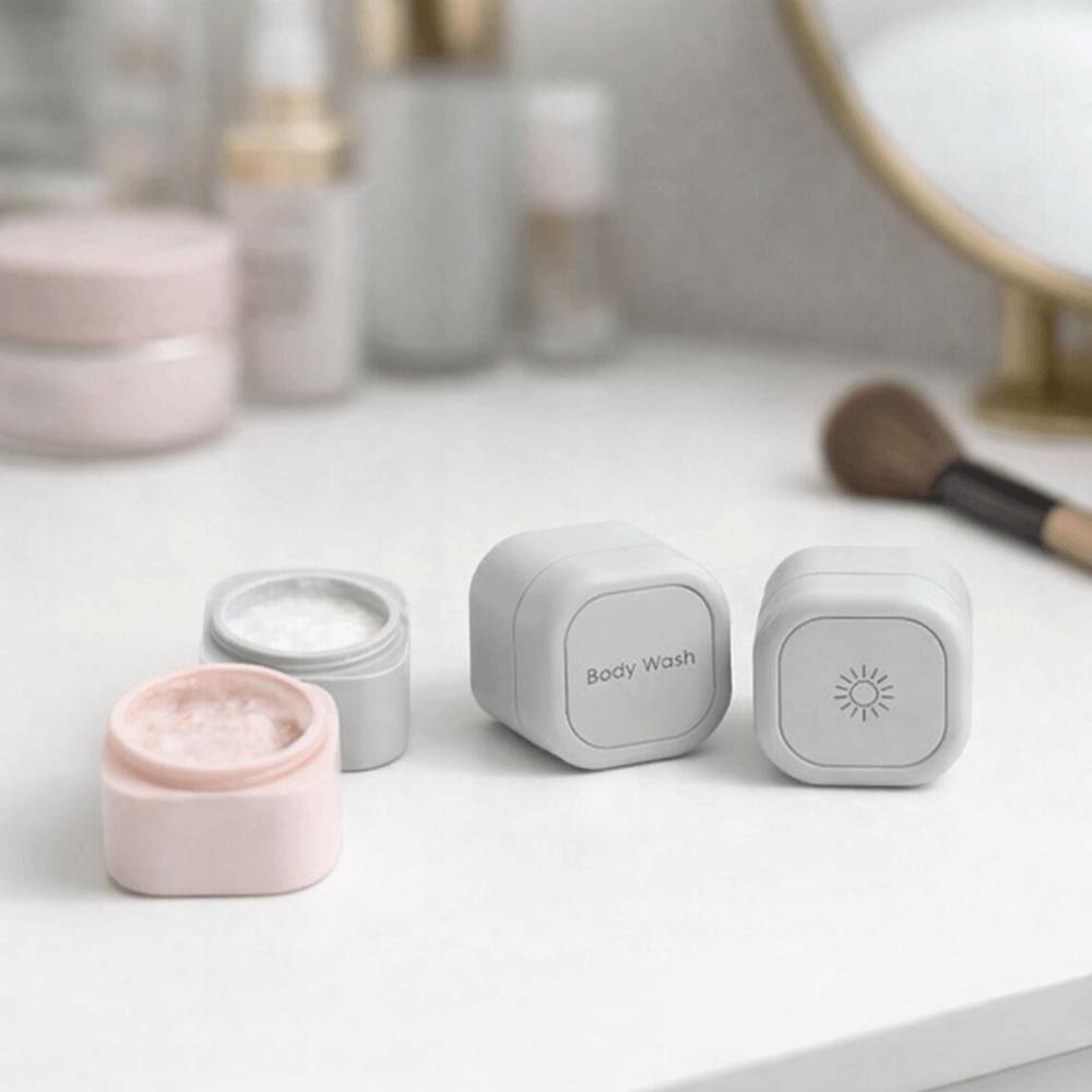 3PCS Leak-Proof Magnetic Absorption Container Hexagonal Stacking Dispenser  Skincare Storage