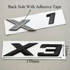 3D ABS Black Chrome Car Letters Rear Trunk Badge X1 X3 Logo Emblem Decals For BMW X1 X3 F48 F25 Sticker Emblem Auto Accessories BS8
