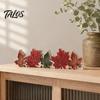 Autumn Harvest Table Decor Fall Thanksgiving LED Tabletop Decor, Maple Leaf Themed Lighted Wooden Decorations for Home Centerpiece, Ornament