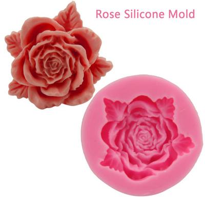 Bloom Rose Silicone Cake 3D Flower Fondant Mold Cupcake Candy Chocolate Decor