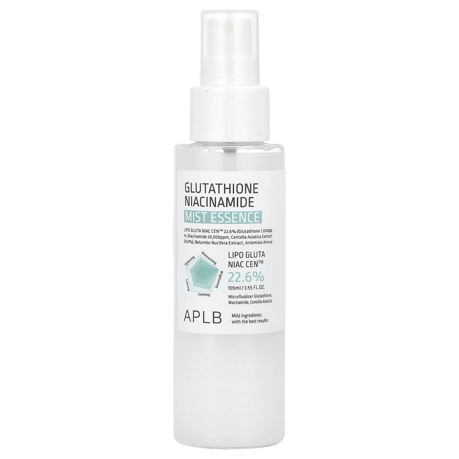 

Glutathione Niacinamide, Mist Essence, 3.55 Fl Oz (105 Ml)