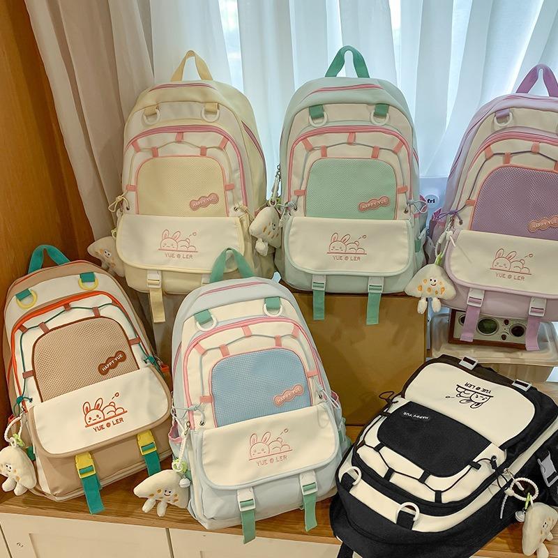 Schoolbag Large Capacity Backpack New College Style College Student Female Casual Schoolbag Fashion Travel Junior High School Student