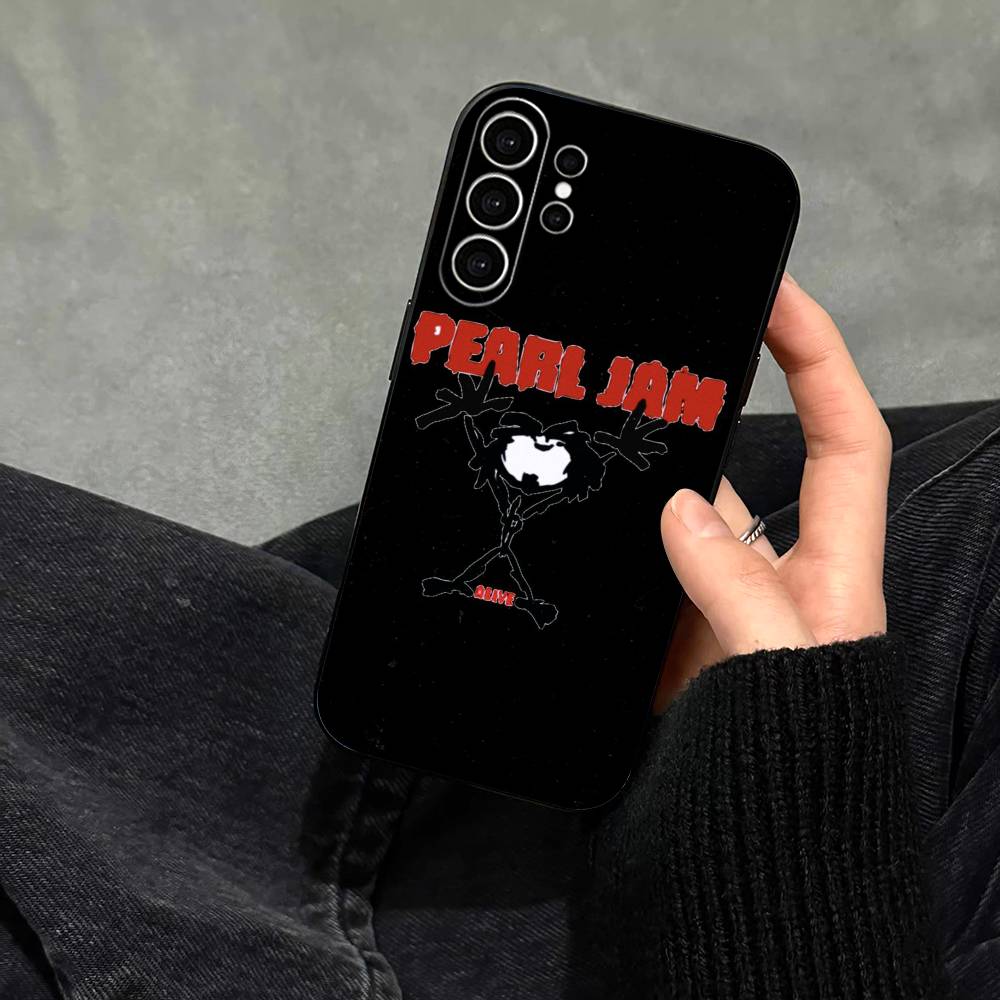 Band Pearl Jam Fashion Phone Case For Samsung S25,S24,S21,S22,S23,S30,Ultra,S20,Plus,Fe,Note,10,9,5G Black Cover