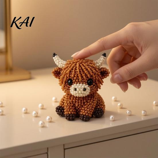 Animali con Perline in Piedi Kit per Creare Animali con Perline Fai da Te, Piccolo Set di Artigianato con Perline 3D, Carino Kit per Principianti Arte per Principianti Adolescenti Adulti Sollievo dallo Stress Decorazione