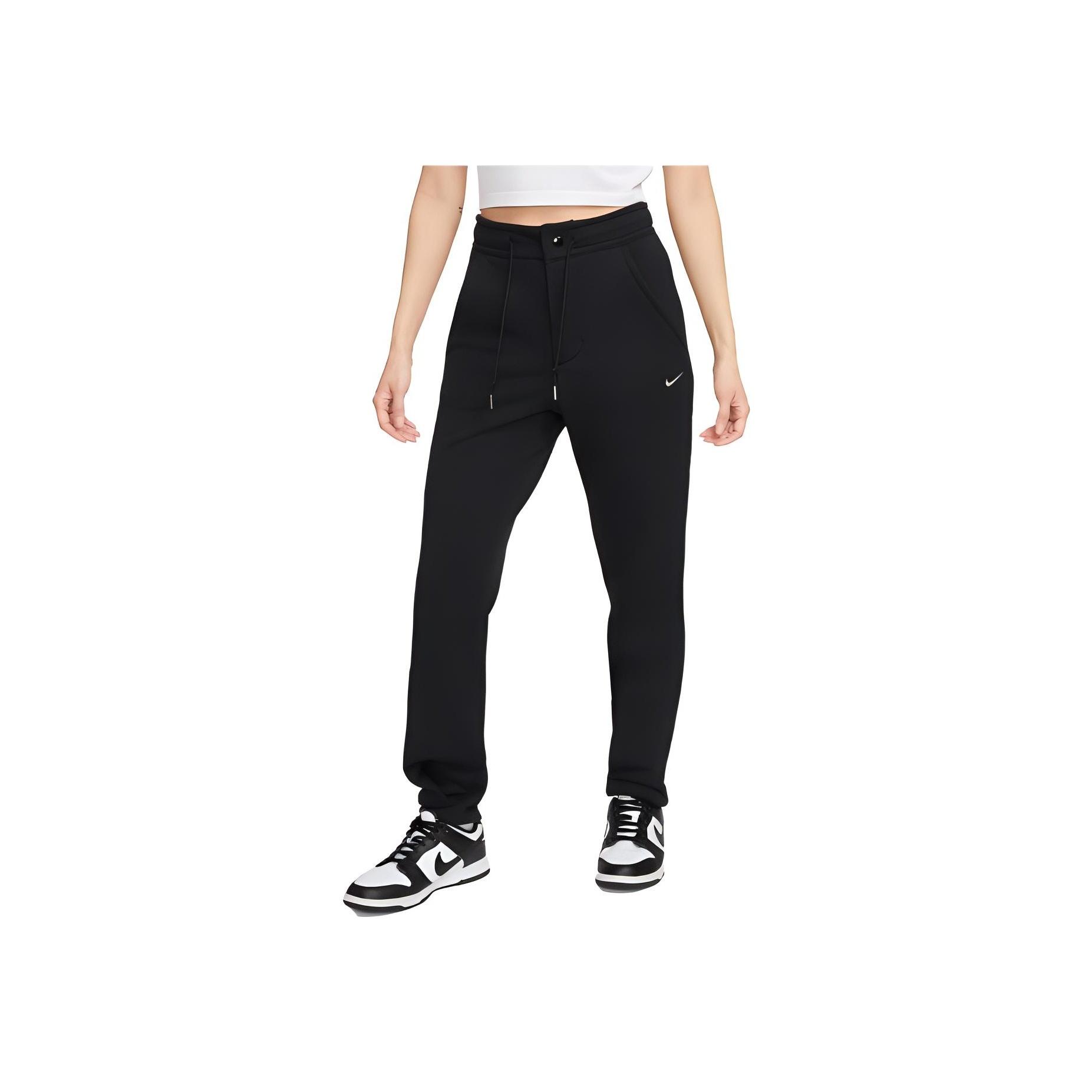 

Повседневные брюки Nike Solid Color Logo High Waist Lace-Up для женщин, черные DV7801-010 M