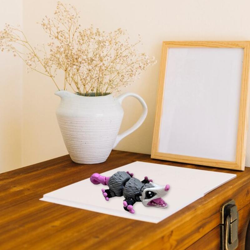 Articulated Opossum Fidgets Toy Fun Stress Reliever for Home Office or Travel Durable 3D Printed Design