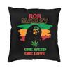 Luxury Jamaica Reggae Music Bob Marley Throw Pillow Cover Home Decor Custom Square Cushion Cover 45x45 Pillowcover for Sofa