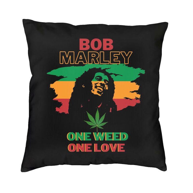 Luxury Jamaica Reggae Music Bob Marley Throw Pillow Cover Home Decor Custom Square Cushion Cover 45x45 Pillowcover for Sofa