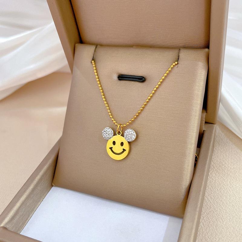 Popular Element Personality Minimalist Wind Furnace Real Gold Necklace Female Collarbone Chain