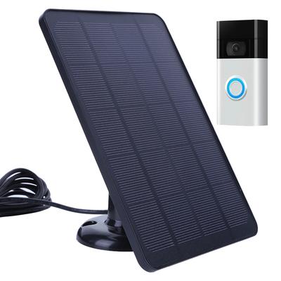 Panel do ładowania słonecznego 4W 5V Regulowany uchwyt 360° Ładowarka słoneczna z kablem ładującym 9,8 stopy dla Ring Video Doorbell 4