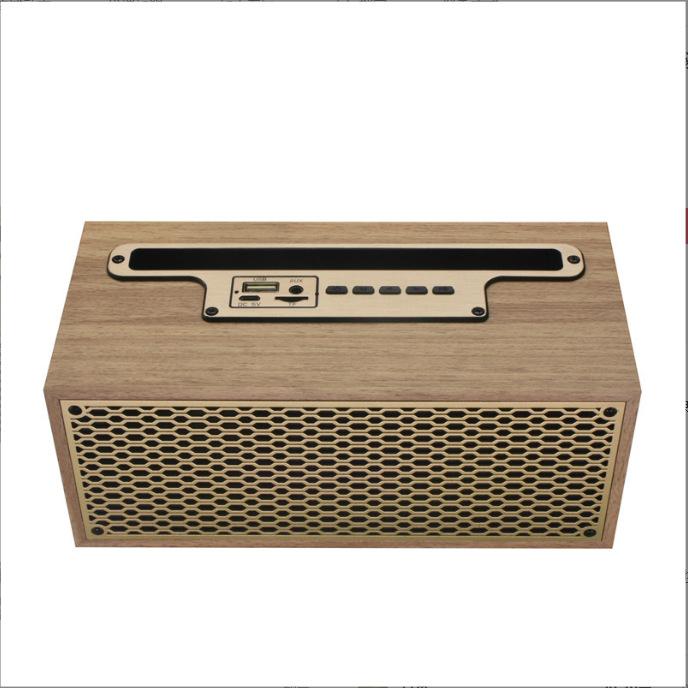 Retro Wooden Bluetooth Speaker with High-Volume Subwoofer Output,Portable Outdoor Music Player Campin,Reading Home Desktop Setup