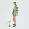 2023 New Casual European & American Two-Piece Set: Cotton & Linen Print Shirt + Shorts