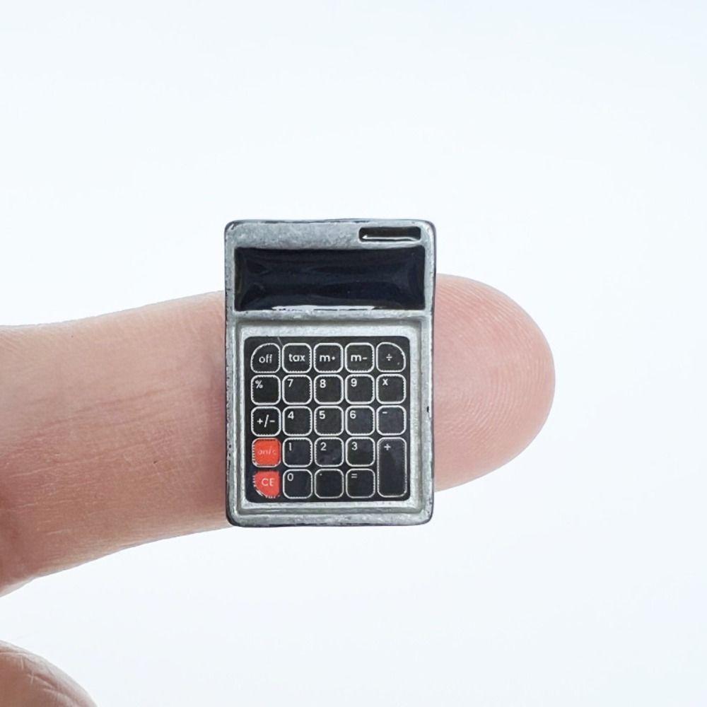 

Мебель Игрушки 1:12 кукольных калькуляторов, мини-электронный калькулятор, модель, украшение кукольного дома серый/чёрный