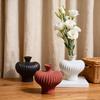 Ceramics Ribbed Flower Vase Minimalist Modern Flower Holder Container Home Office Table Centerpiece Decorative Floral Plants Vase