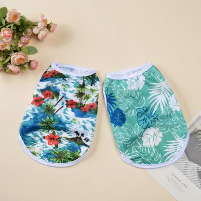 Cat Fashion Summer Vest Costume For Small Medium Dogs Cats Breathable Hawaiian Beach Style Pet T-shirt Coat Schnauzer Clothes