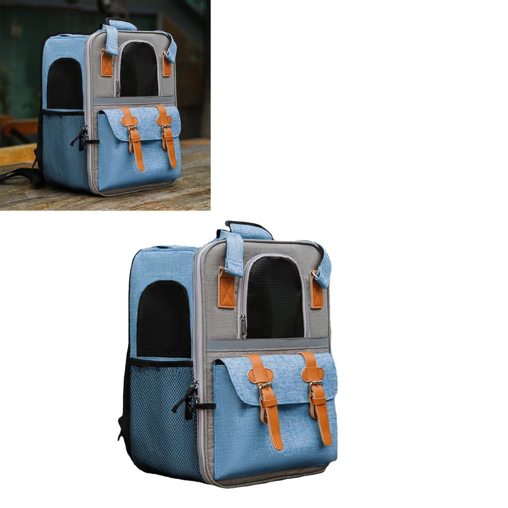 Haustier-Tragerucksack Tragbar Große Kapazität Reflektierend Atmungsaktiv Hunde-Rucksacktrage für Katzen