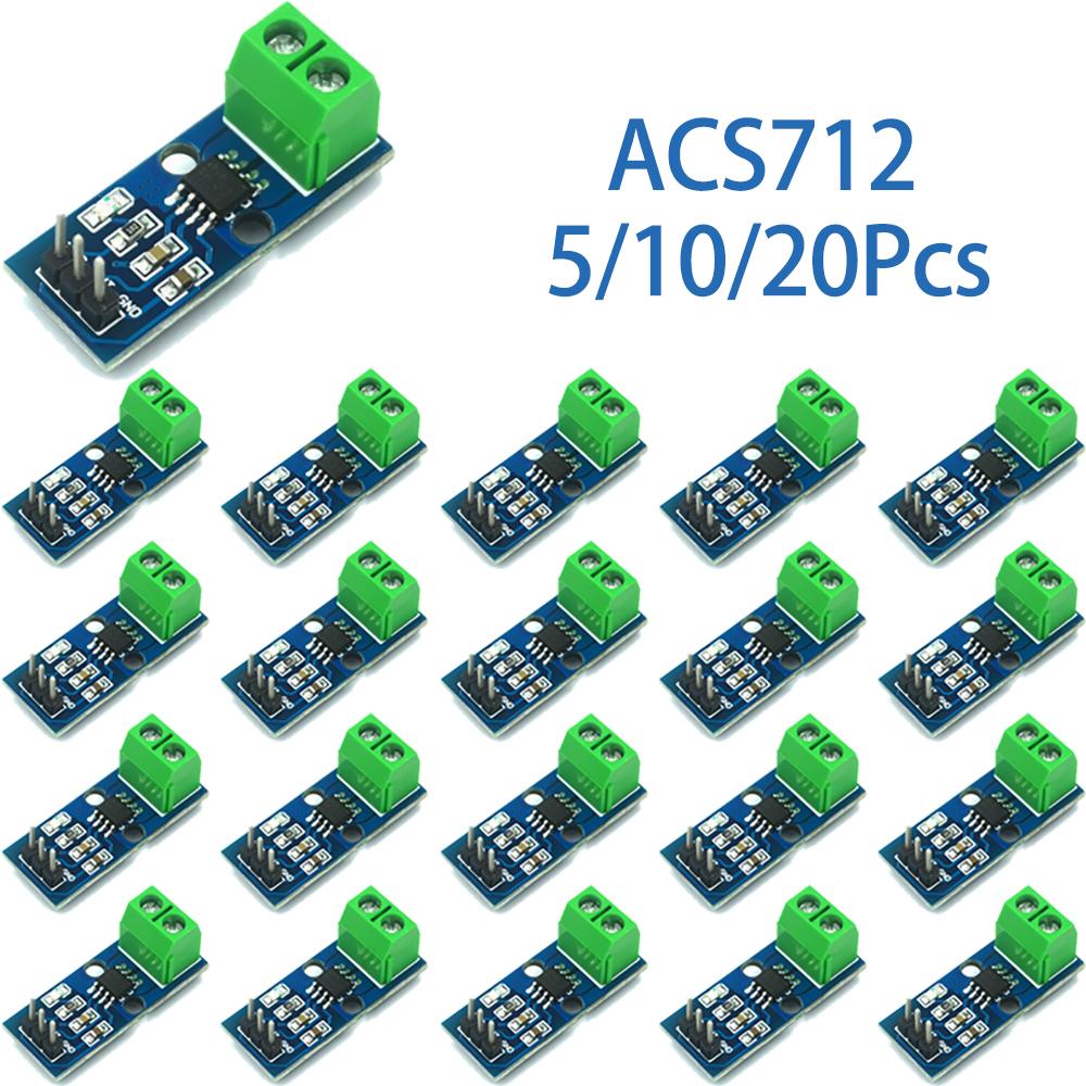 5/10/20Pcs 5A 20A 30A Measuring Range ACS712 Current Sensor Module ACS712-5A Current Detection Transducer Module