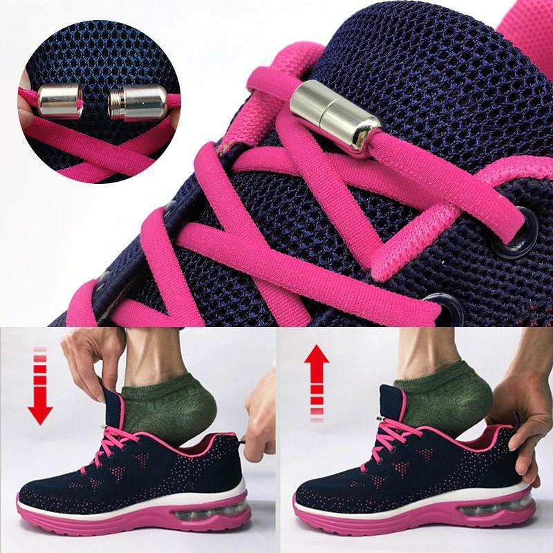 Kids Adult Elastic Popular No Tie Unisex 1Pair Capsule Buckle Shoelace Flat Sneakers Creative New High Quanlity Locking