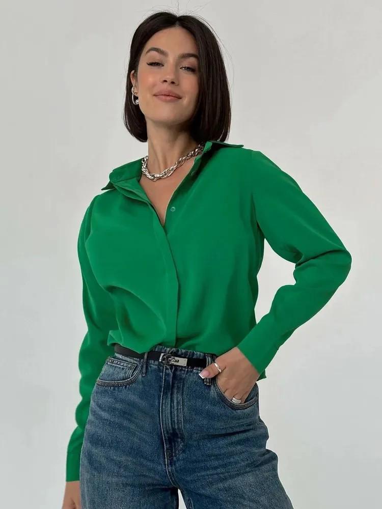 European-American Slim Fit Long-Sleeved Shirt: Elegant & Modern