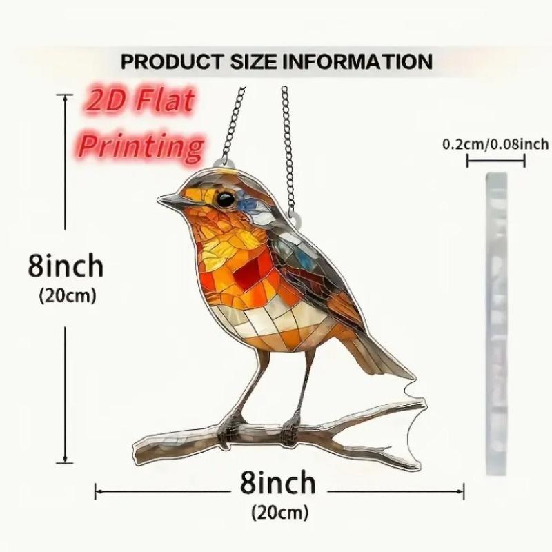 Pretty Bird Acrylic Living Room Courtyard Pendant Holiday Scene Decorative Pendant Gift