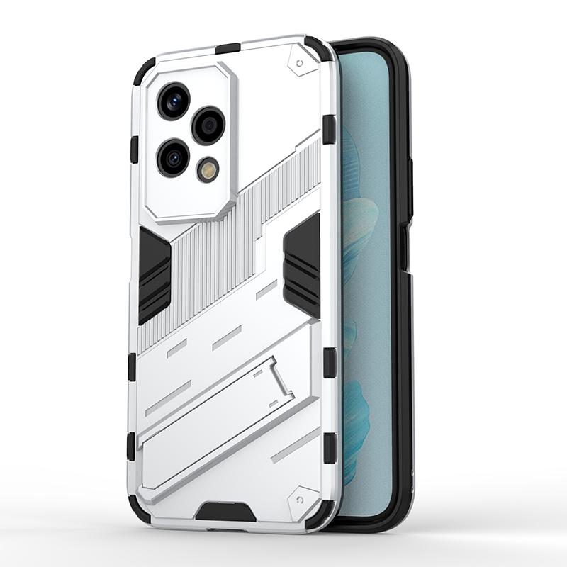 Luxury Solid Color Armor Soft TPU+Hard PC Holder Shockproof Phone Case For Honor 200 Pro 90 70 50 100 Pro Lite Bumper Back Cover