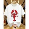 T-Shirt Französische Küste T-Shirt Herren Damen Sommer Baumwolle Kurzarm T-Shirt Oversized Rundhals T-Shirt