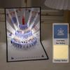3D Stereoscopic Music Light Greeting Card: Foldable Cake & Blessing Message for Happy Birthday Gift
