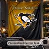 TapestryPittsburgh Penguins Custom Name Text Personalized Wall Hanging Tapestry Home Wall Decor