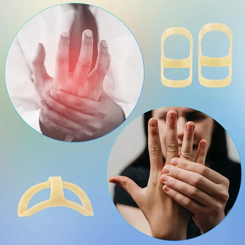 5Pcs Finger Fixing Splint Flexible Ring & Finger Sheath Hammer Shaped Fixator Protector Kit For Injury Support &Rehabilitation