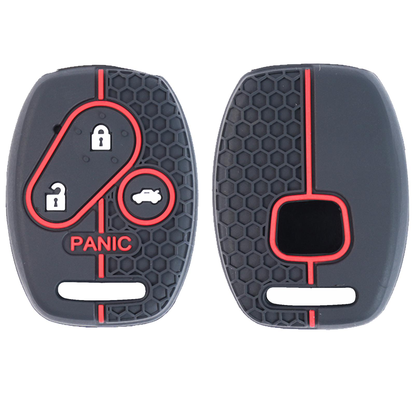 

4-кнопочный силиконовый чехол для ключей, держатель для Honda Civic HRV CRV FRV CRZ Insight S2000 Stream Jazz Ridgeline 2014 2013 чёрный