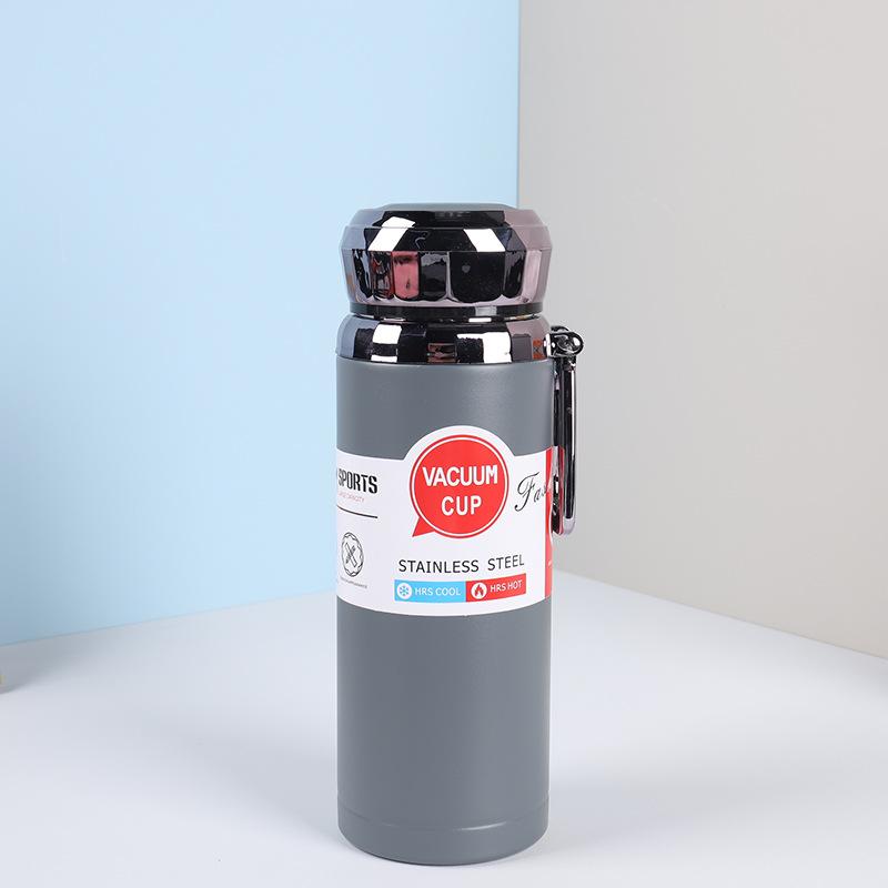 316 Edelstahl Thermobecher Outdoor Tragbar Großvolumige Teetasse Doppelschicht Vakuum Trageschlaufe Wasserbecher