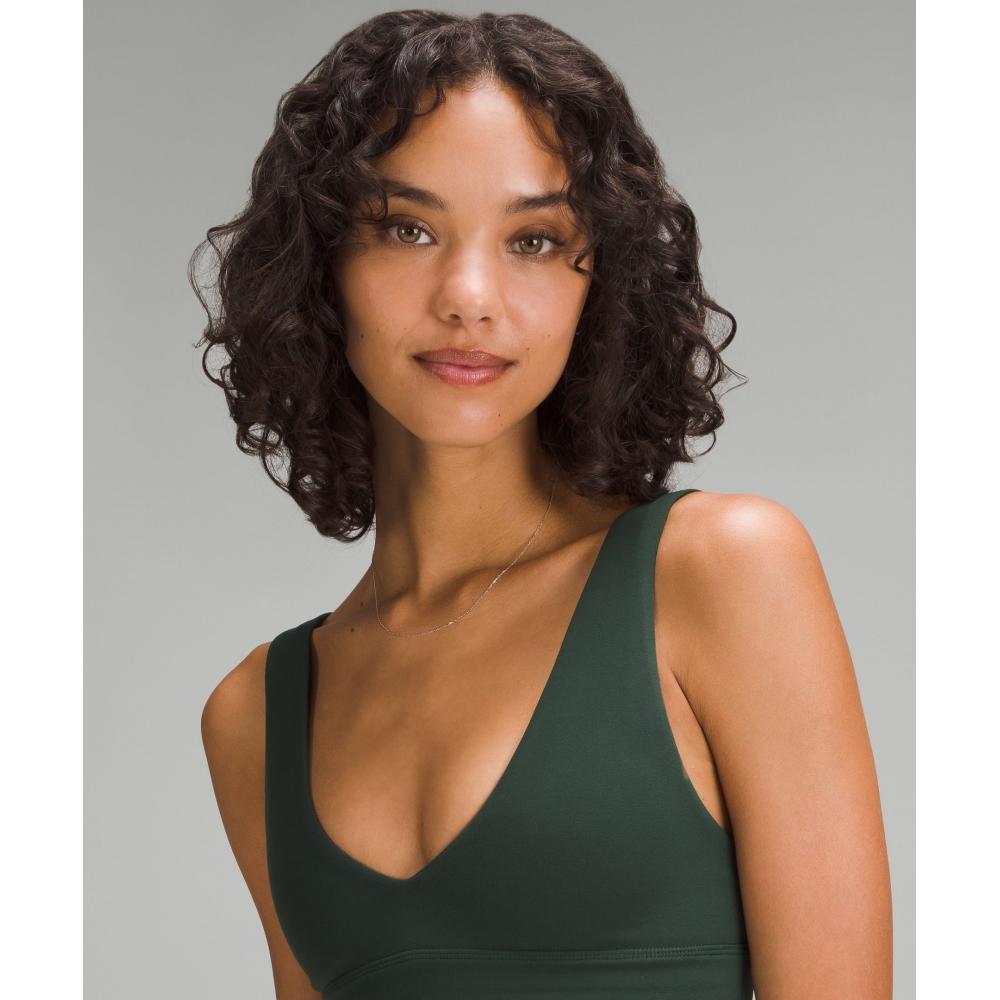 Lululemon Align  V Neck BrA  Light Support  A B Cup legAcy Green