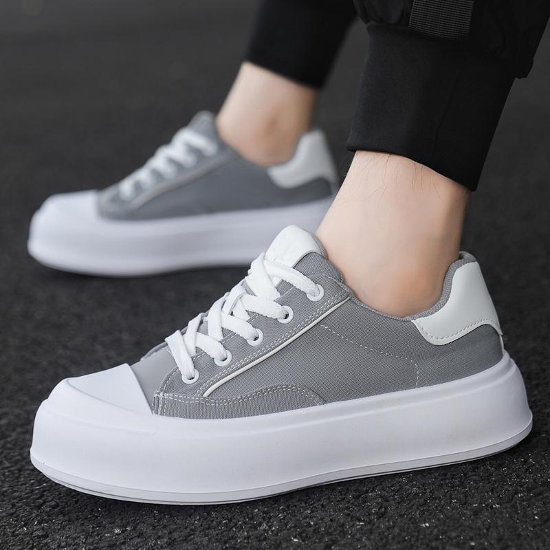 Koreanische Herrenschuhe Frühjahr 2026 Neue atmungsaktive Canvas-Schuhe Trend Vielseitig Hässlich Lustig Niedlich Dicker Sohle Lässige Board-Schuhe