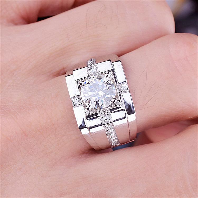 Domineering Live Ring Ring Diamond Ring Wedding Ring Open Couple Ring Chinese Valentine 'S Day Gift 
