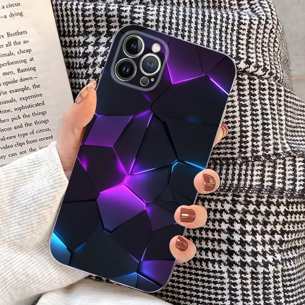 Luxury Geometry Cool Phone Case For iPhone 15 14 11 12 13 Mini Pro XS Max Cover 6 7 8 Plus X XR SE 2020 Funda Shell