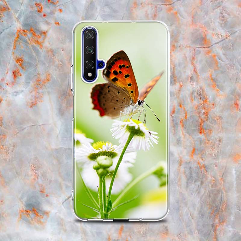 Cute Butterfly Fashion Silicone Cover For Honor 20 20S 20E 8 8A Prime 8X MAX 8C 8S 7A 7C 7S Pro Phone Case