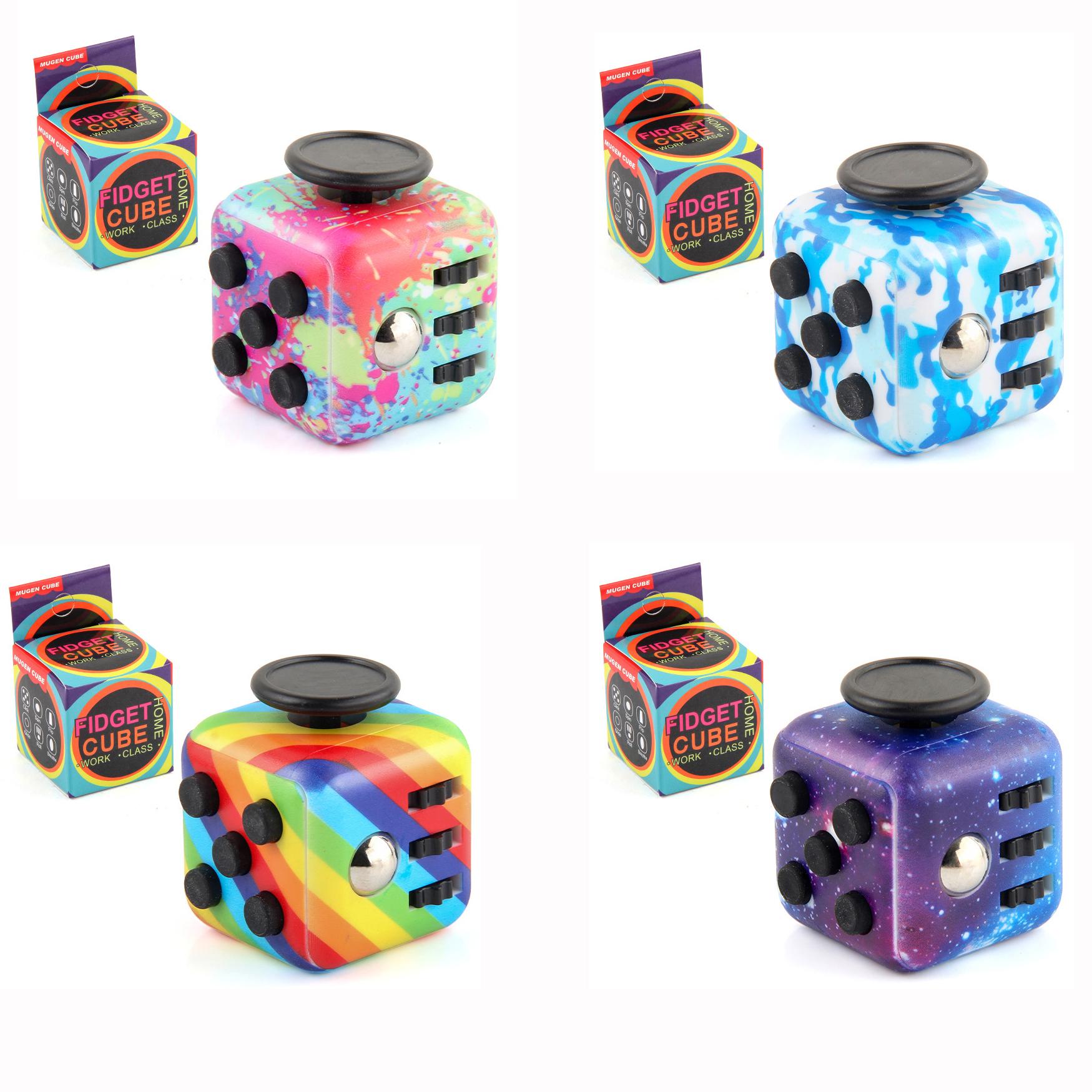 

4 упаковки Fidget Cube Игрушка Fidget, Magic Cube Игрушка для снятия стресса и беспокойства, Infinity Cube Игрушка Fidget Cube Расслабляющий ручной, Убивающий время Крутой блок Fidget 3.4x3.4x3.4cm