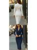 Robe Longue Costume Ajustée pour Femmes Européennes et Américaines 2026, Couleur Unie, Manches Longues et Revers Simple Boutonnage