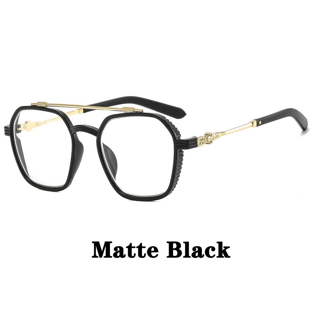 Hip Hop Punk Computer Glasses Frame Women Men Anti Blue Light Polygon Eyewear Blocking Glasses Optical Spectacle Eyeglass