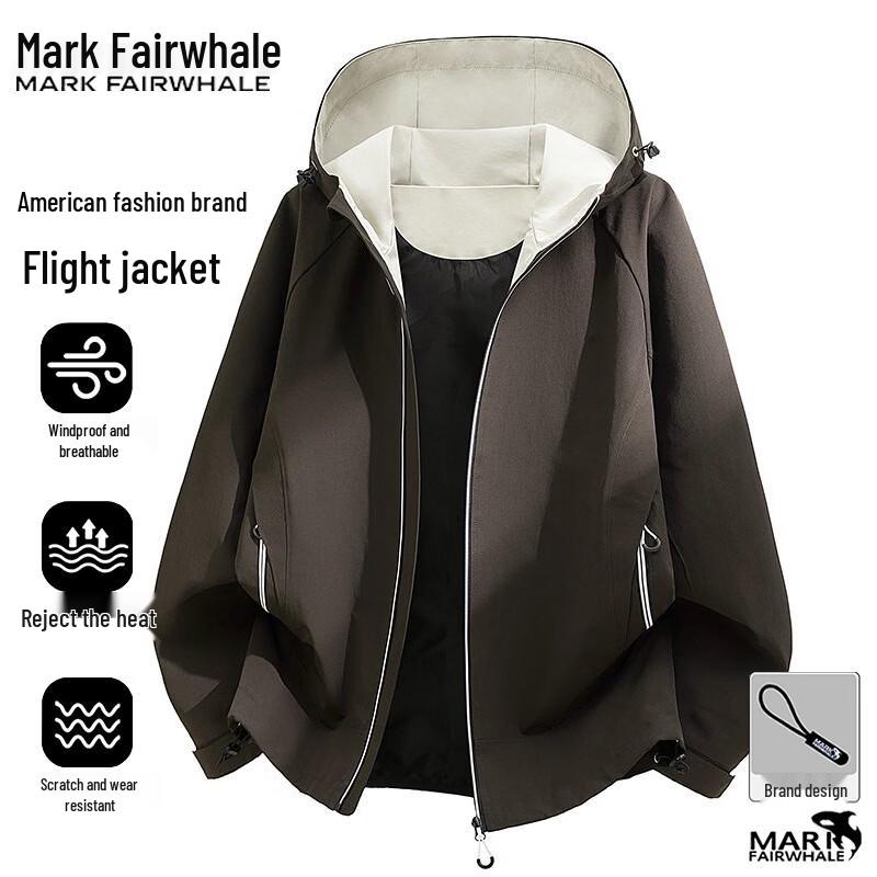 Mark Fairwhale Men's Spring/Autumn Hooded Casual Jacket